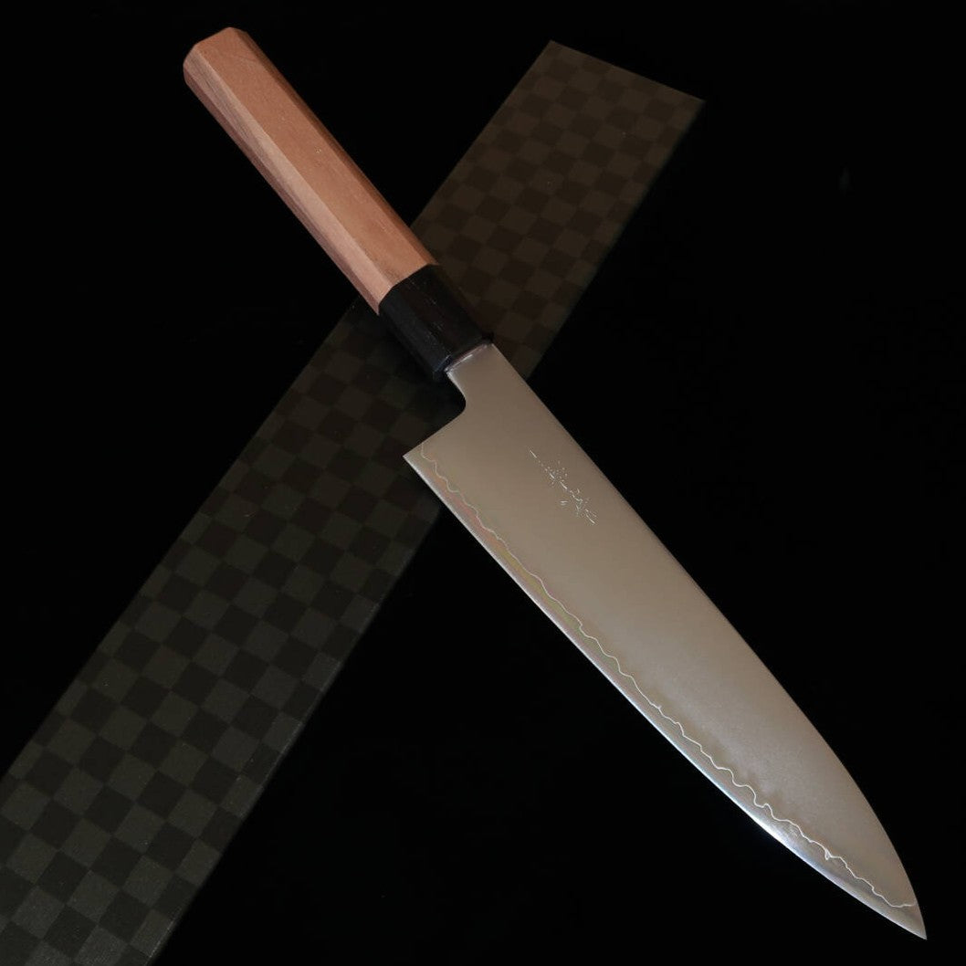 Kagekiyo Gyuto Chromax Semi-Stainless Steel, Walnut Octagonal Handle (210mm)