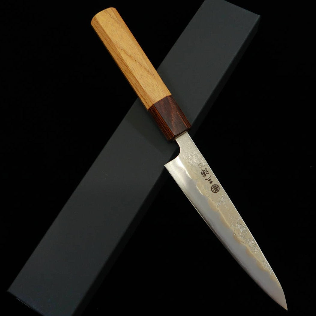 MIURA Petty, Ginsan, Nashiji with Keyaki Handle (135mm)