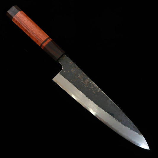 三浦頂MIURA Itadaki 牛刀 白紙二号 黒打ち ブビンガハンドル （210ｍｍ）