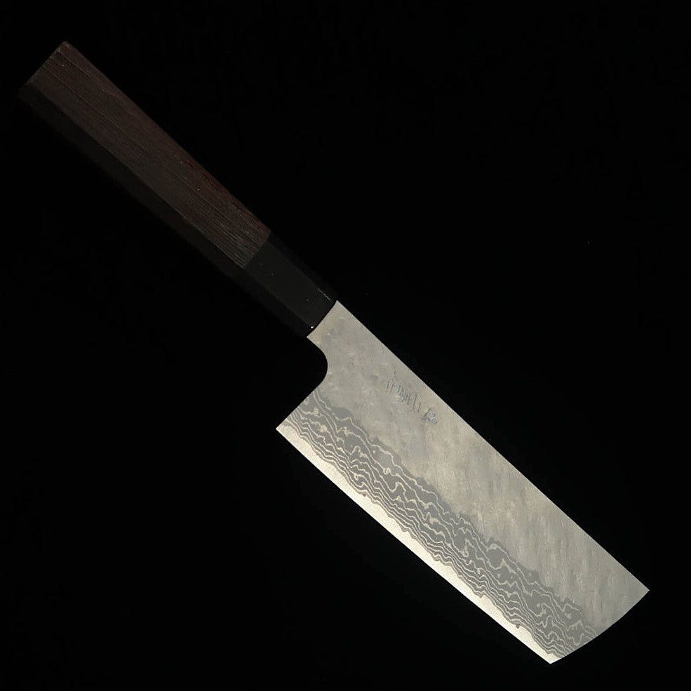 Nigara Hamono forge NIGARA Sakimaru Nakiri VG10 Damas martelé, manche en wengé (165 mm)