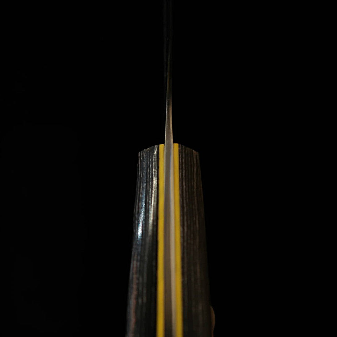 三浦MIURA 切付三徳 SLD 黒合板柄 カラーライン（180mm）