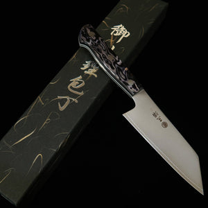 三浦MIURA 切付三徳 SLD 黒合板柄 カラーライン（135mm）