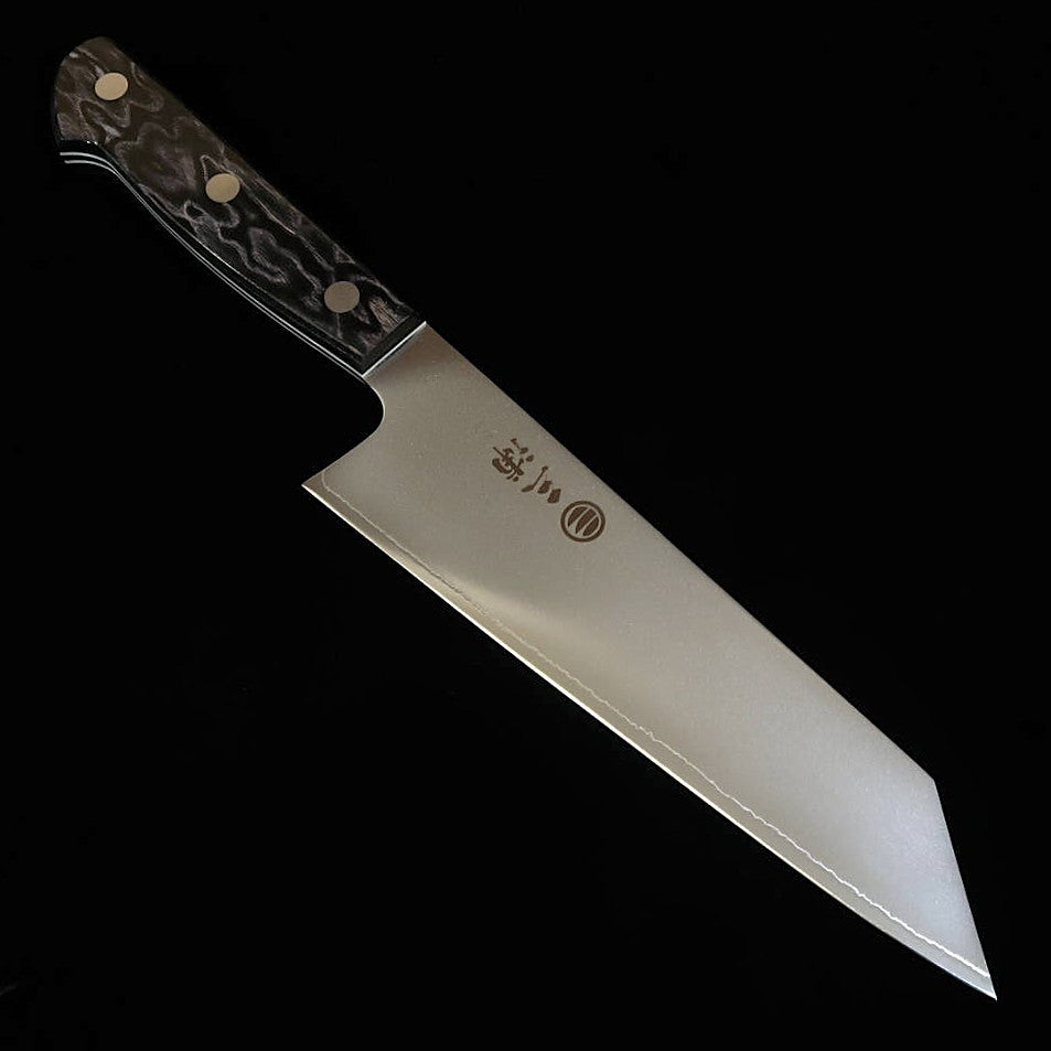 Couteau Kiritsuke Santoku Miura (180 mm) – Acier SLD, manche en bois composite noir avec liseré de couleur