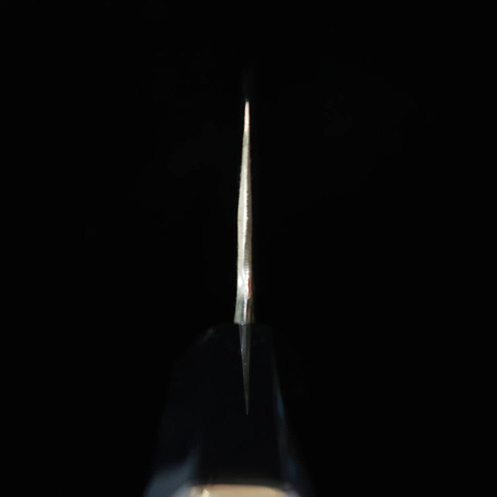 MIURA Itadaki, couteau de chef, acier Shirogami n°2, finition noire, manche custom (240 mm)