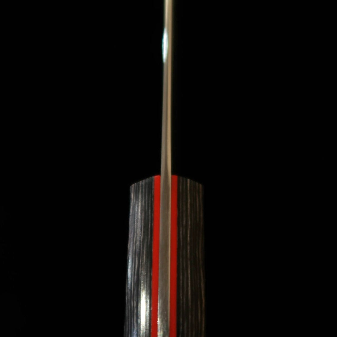 三浦MIURA 切付三徳 SLD 黒合板柄 カラーライン（180mm）