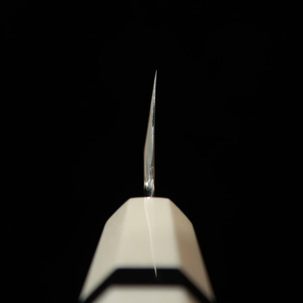 MIURA Obidama Gyuto de Borda Única Gin No.3 Acabamento Espelhado Cabo Customizado Turquesa (240mm)