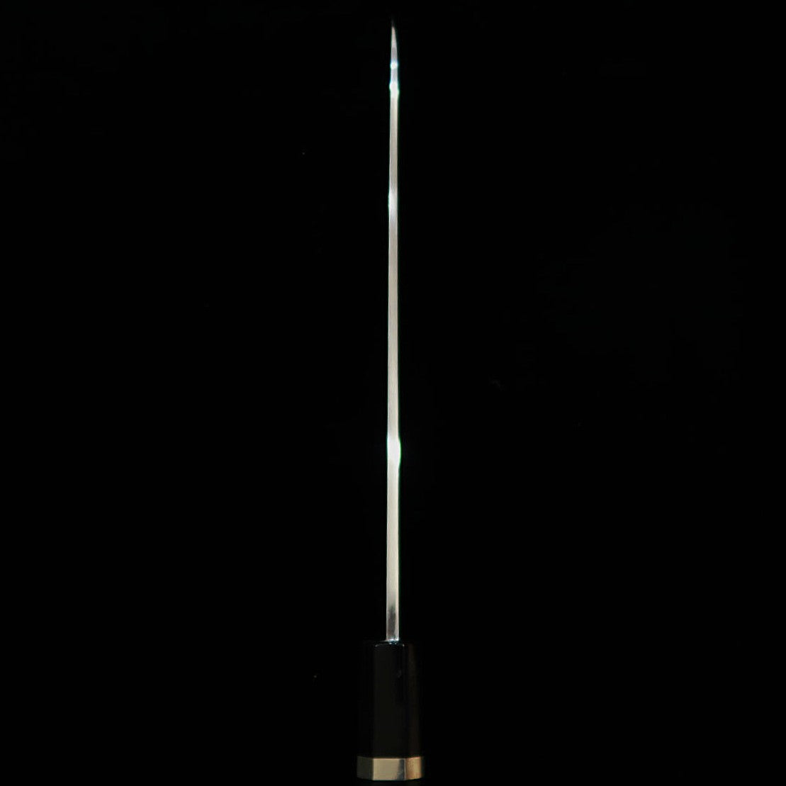 三浦佩 MIURA Obidama 片刃牛刀 銀紙三号 木砥仕上げ イエローカスタムハンドル  (240mm)