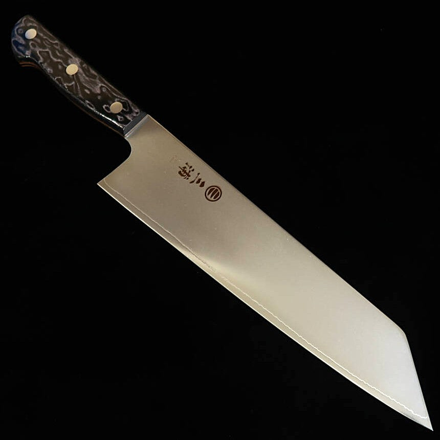Couteau Kiritsuke Gyuto Miura (240 mm) – Acier SLD, manche en bois composite noir avec liseré de couleur