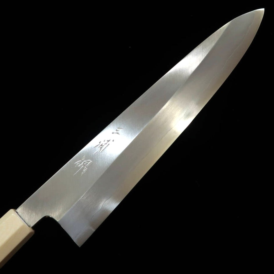 三浦佩 MIURA Obidama 片刃牛刀 銀紙三号 木砥仕上げ コーリアンハンドル  (240mm)