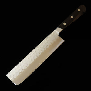 HADO Okina-ryu Nakiri Nashiji Aogami Black Handle with Ferrule (165mm)