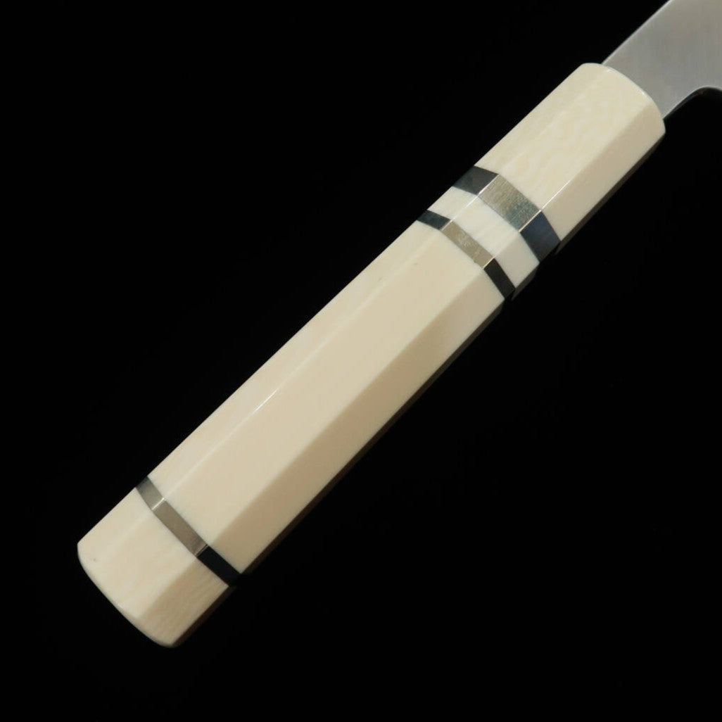 三浦佩 MIURA Obidama 片刃牛刀 銀紙三号 木砥仕上げ コーリアンハンドル  (240mm)