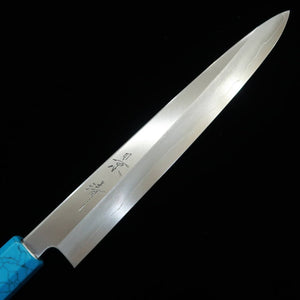 KAGEKIYO Petty japonais, acier Gin-san n°3, manche turquoise (210mm)