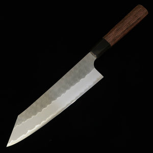 二唐刃物鍛造所NIGARA 切付牛刀 青紙スーパー 鎚目 ウェンジ八角柄（210mm）
