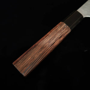 二唐刃物鍛造所NIGARA 切付牛刀 青紙スーパー 鎚目 ウェンジ八角柄（210mm）
