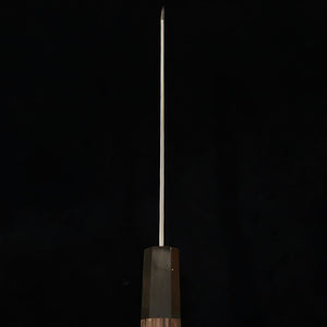 二唐刃物鍛造所NIGARA 切付牛刀 青紙スーパー 鎚目 ウェンジ八角柄（210mm）