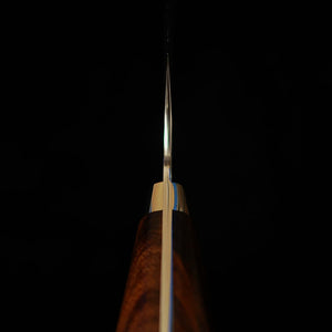 二唐刃物鍛錬所NIGARA  切付牛刀 SG2 黒打 鎚目 アイアンウッドハンドル（210mm）