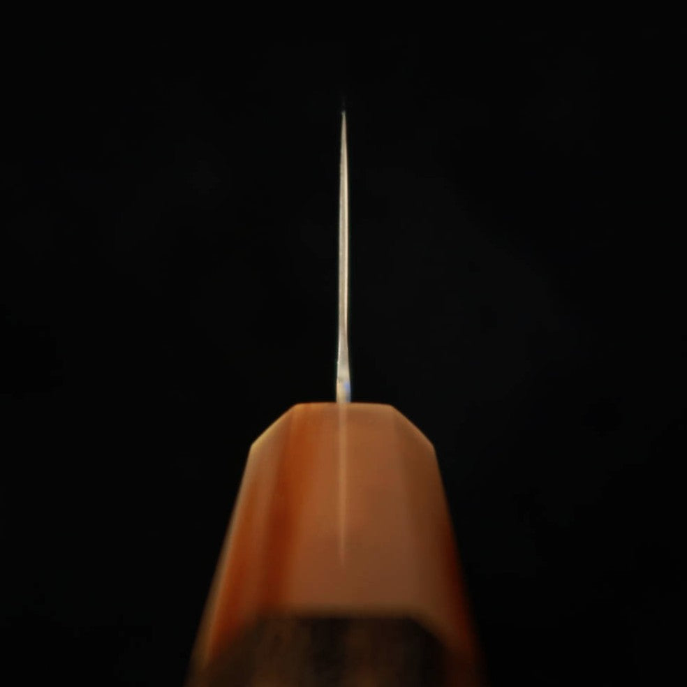 三浦MIURA 三徳 銀紙三号 鏡面 ダマスカス 白水牛黒柿柄（170mm）