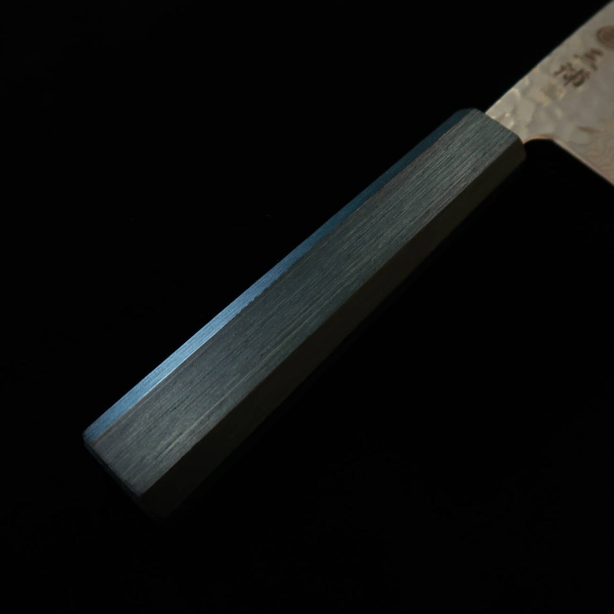 MIURA Santoku, Ginzan steel no 3, White damascus, Hammered Finish with Sanran Pattern (165mm)