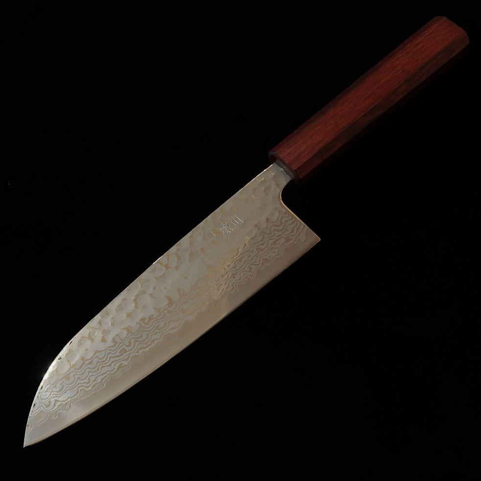 Miura Santoku Gingami No.3 Damas Blanc Tsuchime, Manche San-shi (165 mm)