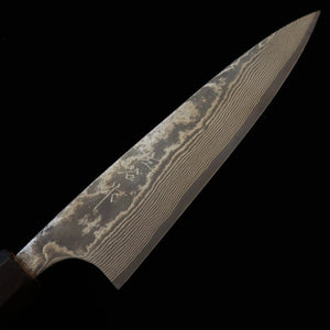 SAJI TAKESHI Petty, VG10, Black-Dyed Damascus (150mm)