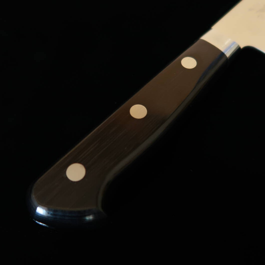 Couteau Gyuto Miura, Acier VG10 Migaki, Manche en Bois Lamellé Noir (210 mm)
