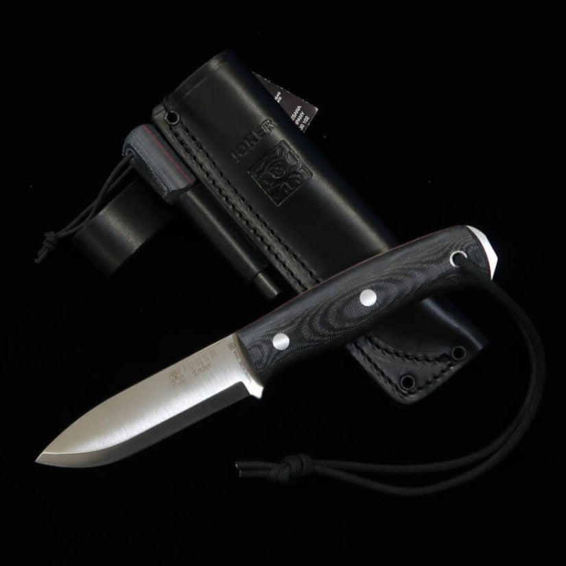 Joker JOKER Ember Micarta CM122-P, couteau bushcraft avec firesteel (105mm)