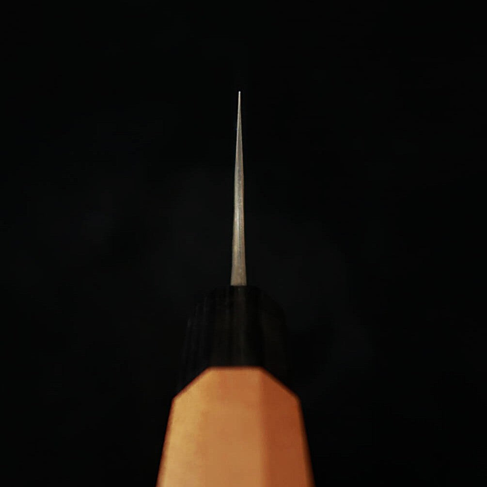 Masakage MASAKAGE Koishi Gyuto Aogami Super Padrão martelado Acabamento kuro-uchi Cabo de cerejeira americana (210/240 mm)