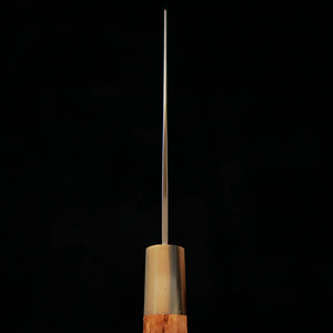 Couteau Kiritsuke Santoku Enkyu (180 mm) – Série Homuraguomo, acier SG2 Damas, manche octogonal en loupe de coing et mitre en corne de buffle