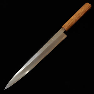 Miura Yanagiba, Shirogami #2, Hon Kasumi, Octagonal Lacquered Oak Handle, Left-handed (270mm)