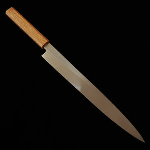 Miura Yanagiba, Shirogami #2, Hon Kasumi, Octagonal Lacquered Oak Handle, Left-handed (270mm)