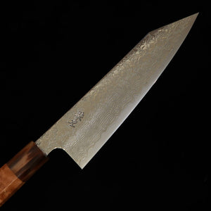Couteau Kiritsuke Gyuto Enkyu (210 mm) – Série Homuraguomo, acier SG2 Damas, manche octogonal en loupe de coing et mitre en corne de buff