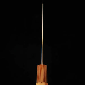 Couteau Kiritsuke Gyuto Enkyu (210 mm) – Série Homuraguomo, acier SG2 Damas, manche octogonal en loupe de coing et mitre en corne de buff