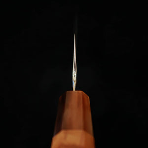 Couteau Kiritsuke Gyuto Enkyu (210 mm) – Série Homuraguomo, acier SG2 Damas, manche octogonal en loupe de coing et mitre en corne de buff