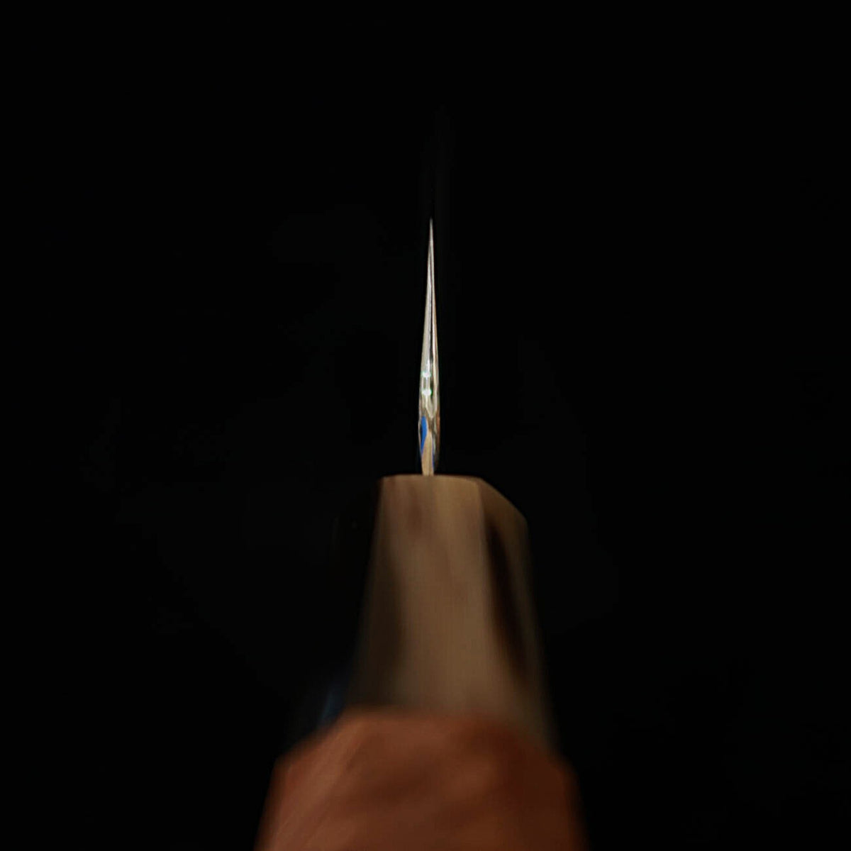 Couteau Kiritsuke Sujihiki Enkyu (270 mm) – Série Homuraguomo, acier SG2 Damas, manche octogonal en loupe de coing et mitre en corne de buffle
