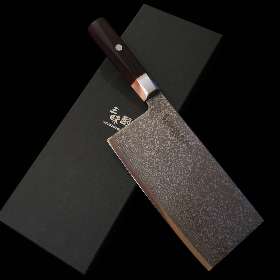 三昧MCUSTA ZANMAI　別誂　中華包丁　VG10ダマスカス　18cm 新定番】三昧MCUSTA ZANMAI 別誂 中華包丁 ダマスカス（180mm） – 三浦