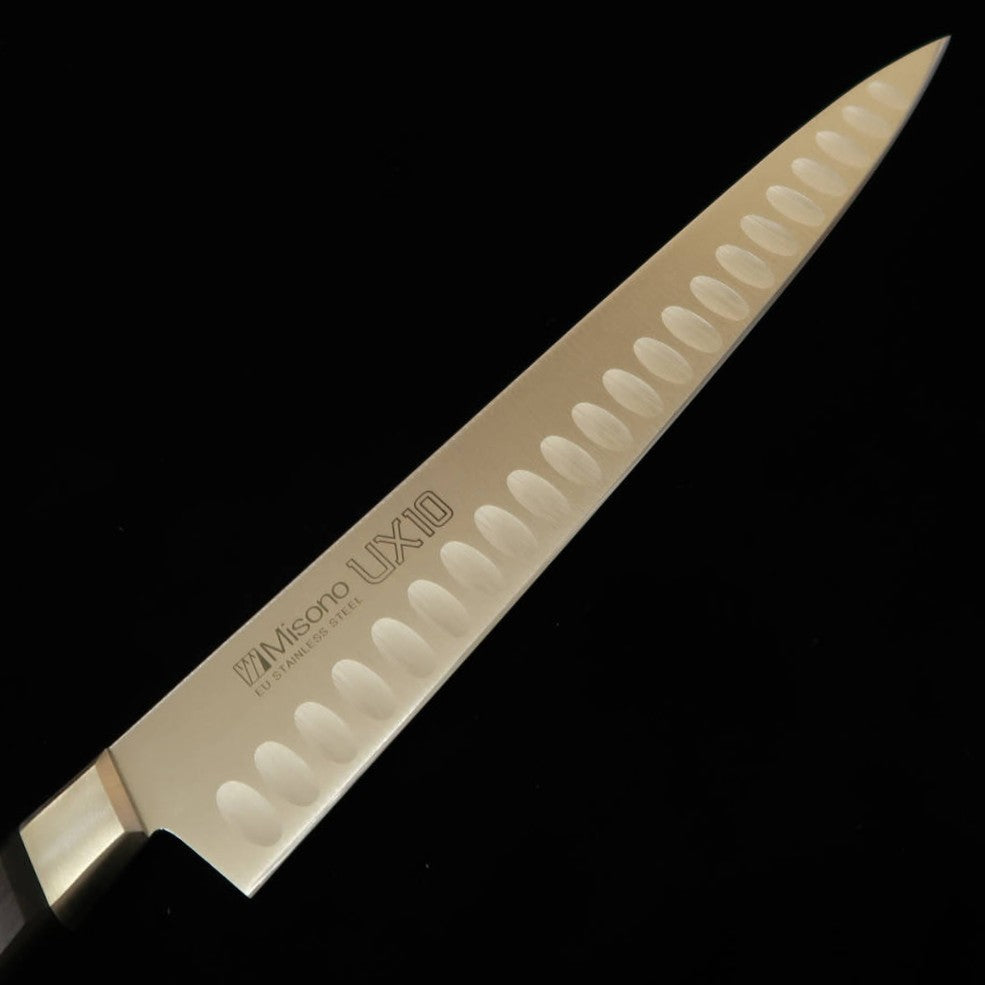 Misono MISONO UX10 Faca de desossa formato salmão, cabo de madeira laminada preta (240/270mm)