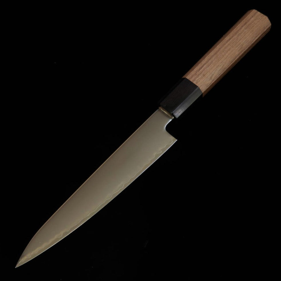 Petty KAGEKIYO Chromax semi-inox, mango octogonal de nogal (150 mm)