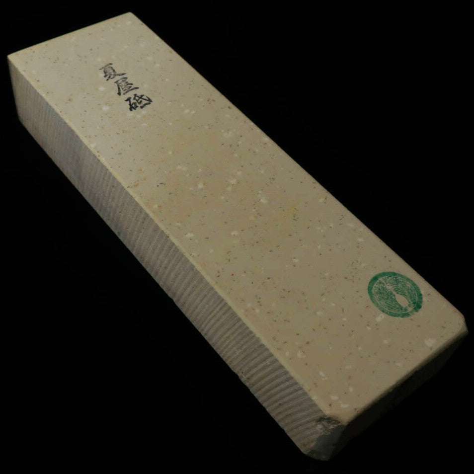 天然砥石　夏屋砥 茶白 　64×208×35mm