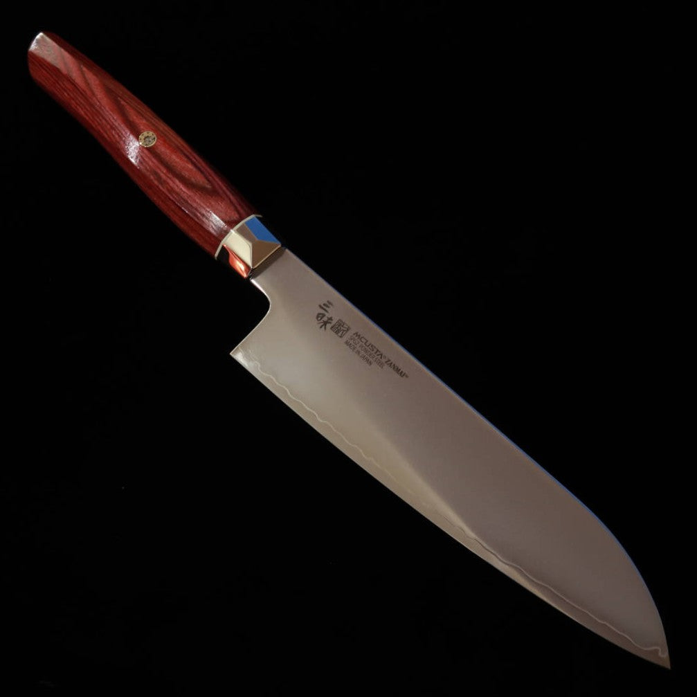 【Novo Clássico】MCUSTA ZANMAI Revolution 3 Vermelho Santoku (180mm)