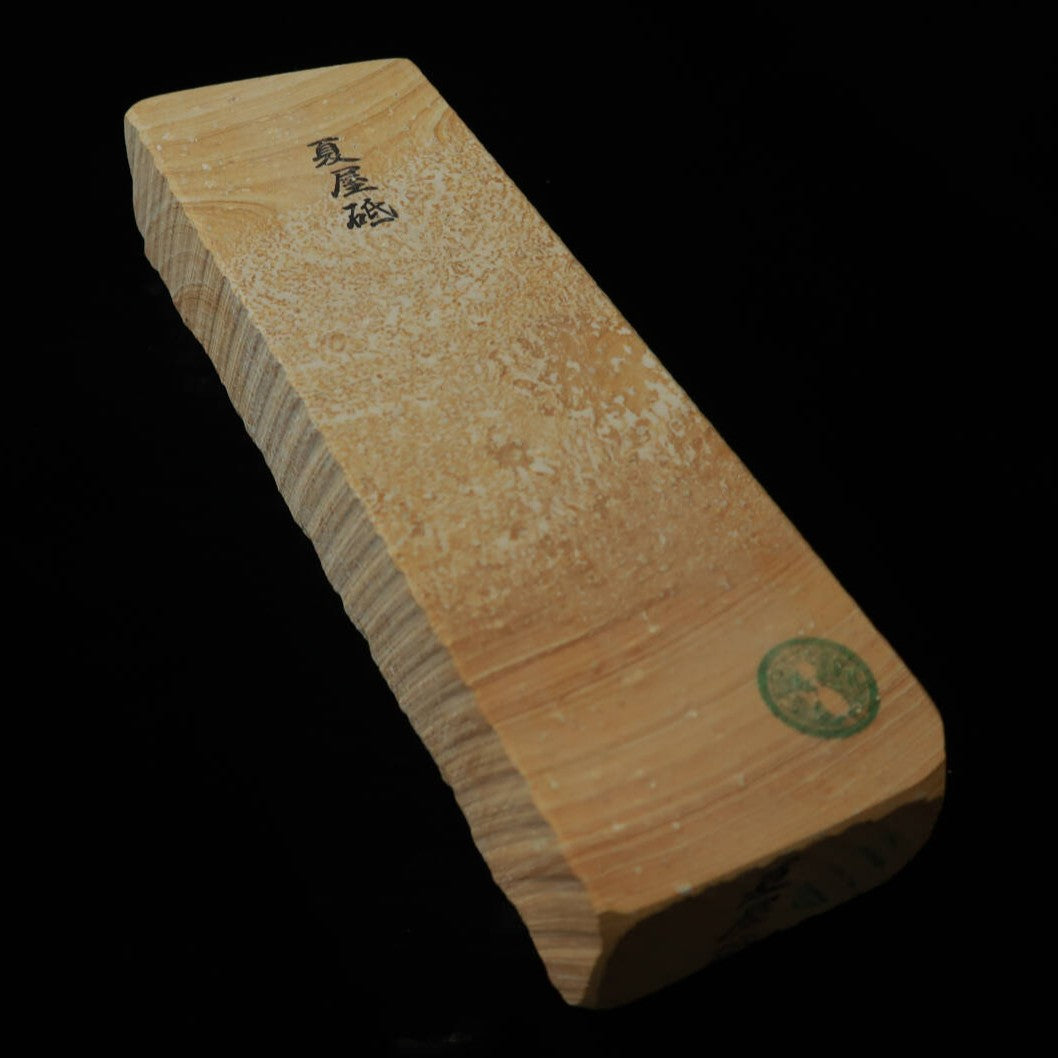 Pedra de amolar natural Natsuya-to, cor chá, 66×207×38 mm