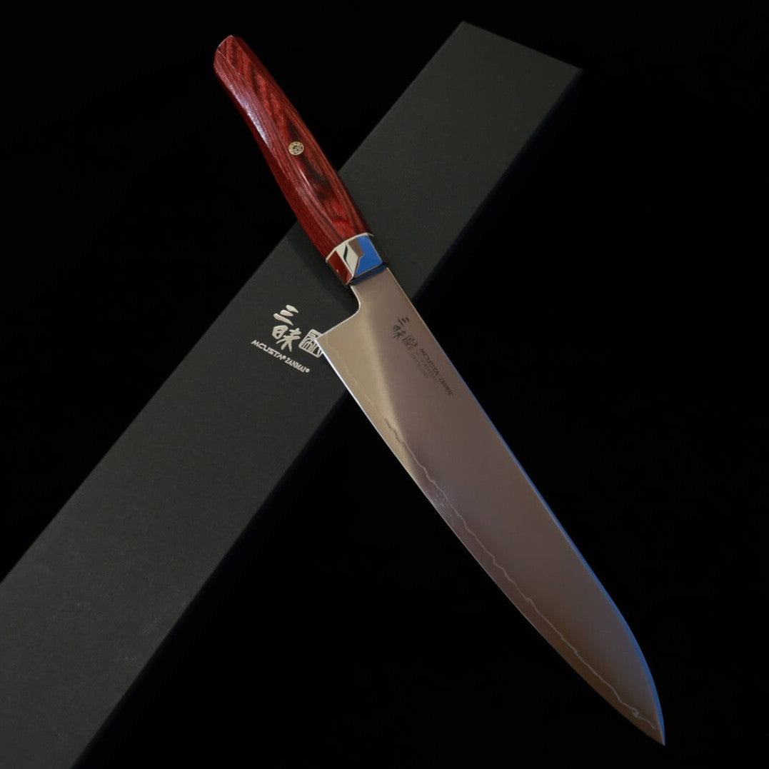 [New Standard] ZANMAI MCUSTA Revolution 3 Red handled Gyuto (210mm)