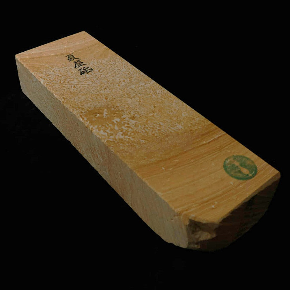 Pedra de amolar natural Natsuya-to, cor chá, 66×207×38 mm