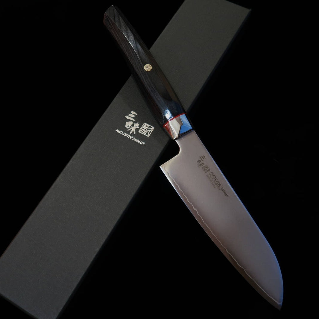 Santoku pequeño 【Nueva referencia】MCUSTA ZANMAI Zanmai Revolution 3 Negro (150 mm)