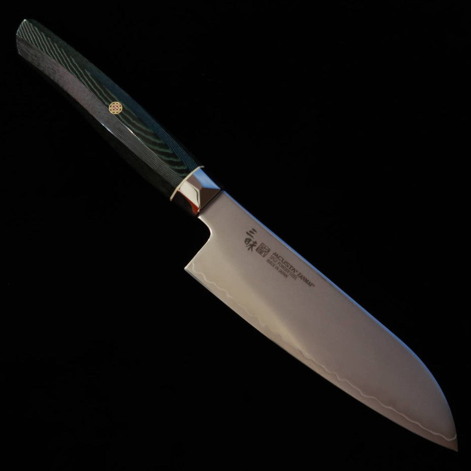 [Novo Clássico] Zanmai MCUSTA ZANMAI Revolution 3 Verde Santoku Pequena (150mm)