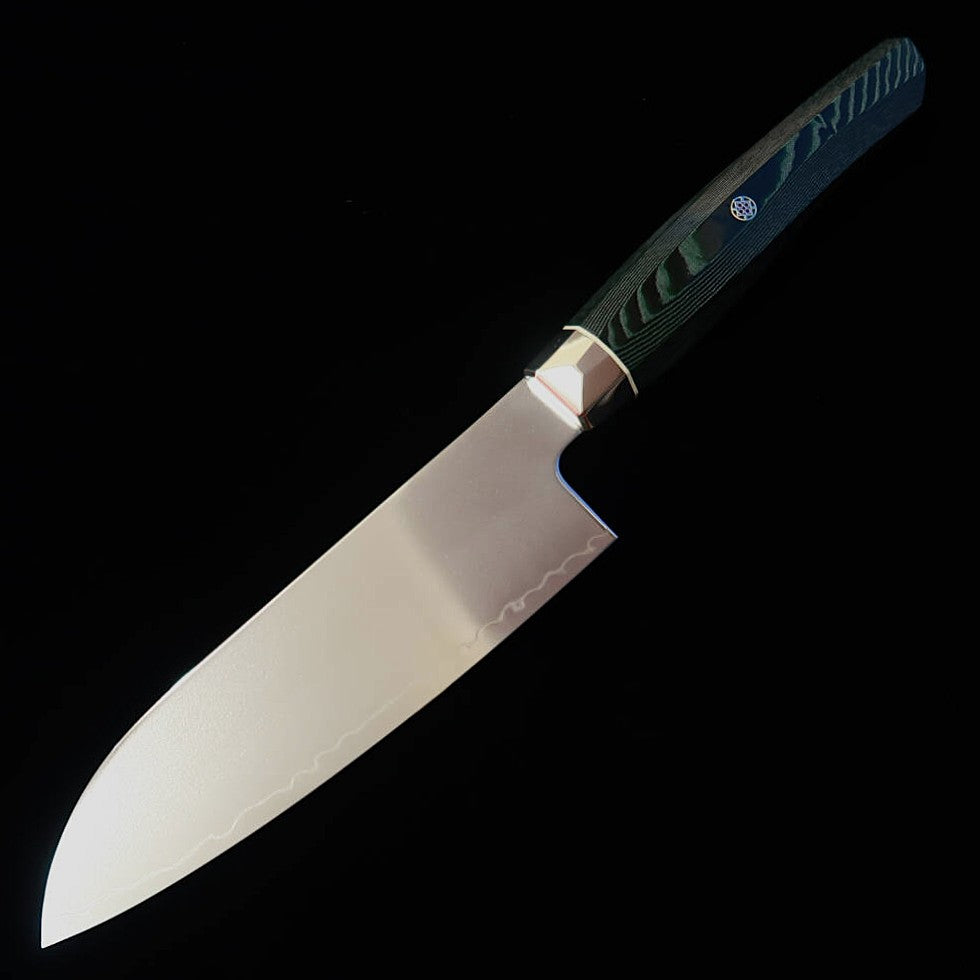 [Nouveau classique] Zanmai MCUSTA ZANMAI Revolution 3 Vert Petit Santoku (150 mm)