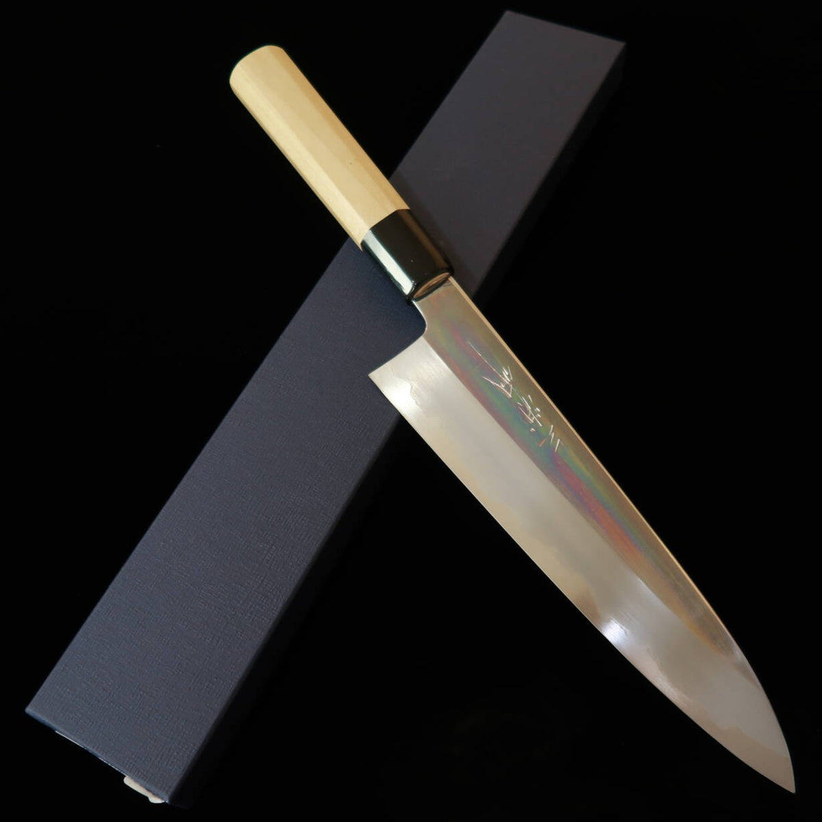 Miura Hai MIURA Obidama Gyuto Shirogami nº1 acabado espejo mango octogonal de magnolia (210/240 mm)