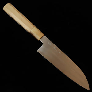 Miura Itadaki Santoku Shirogami #2 Water Buffalo Horn Handle (180mm)