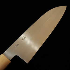 MIURA Itadaki Miura Itadaki Tanaka Giichi Santoku acero blanco nº2 mango octogonal de magnolia con virola de cuerno de búfalo (180 mm)