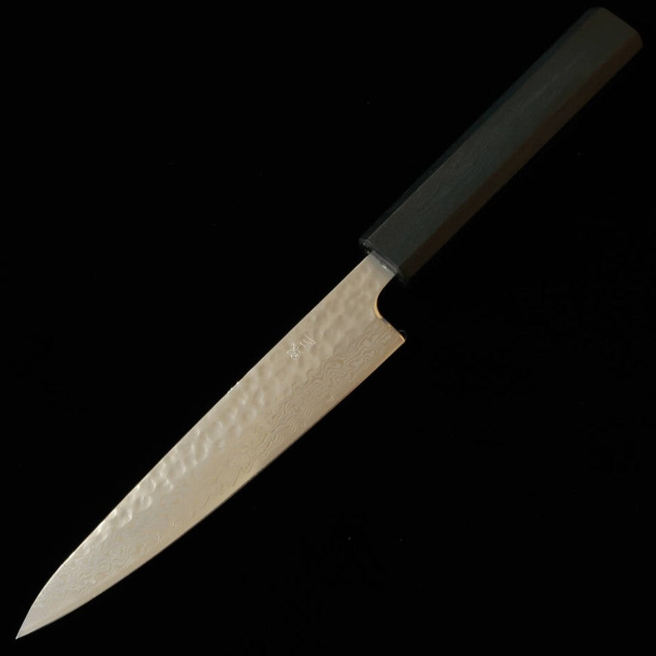 Miura MIURA Petty Gingami nº3 Damasco Gesshaku mango octogonal índigo (135 mm)