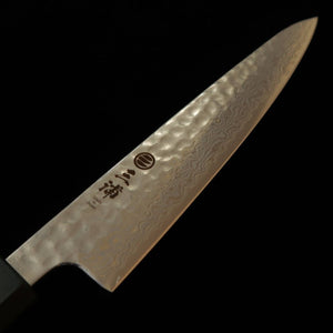 Miura MIURA Petty Gingami nº3 Damasco Gesshaku mango octogonal índigo (135 mm)